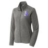 Women's Heather Microfleece Full Zip Jacket Thumbnail