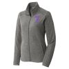 Women's Heather Microfleece Full Zip Jacket Thumbnail